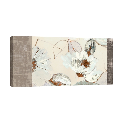 Modern bloemenprint op canvas Parure (Neutral) Kelly Parr Aanbieding
