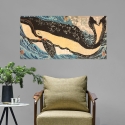 Canvasprint Miyamoto doodt een gigantische walvis Kuniyoshi Utagawa Korting