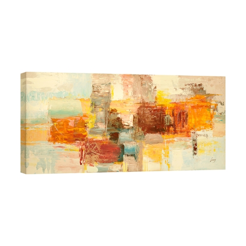 Moderne abstracte schilderij op canvas doek Zomerlampen Lucas Aanbieding