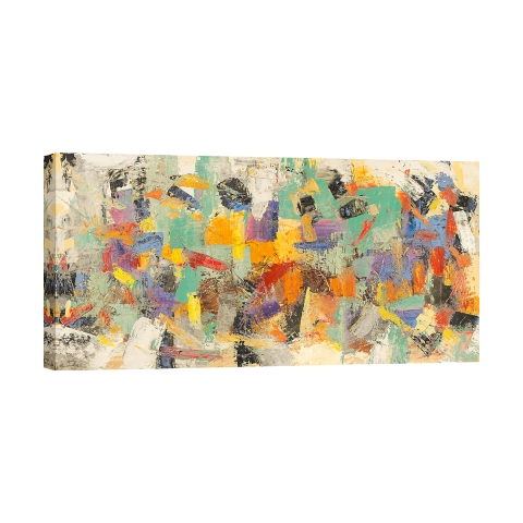 Moderne schilderij canvas abstracte print Kleurrijke revolutie Lucas Aanbieding