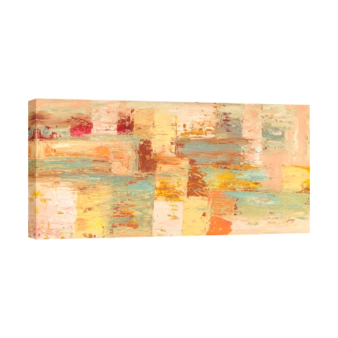 Moderne abstract canvas schilderij Zomervibraties Lucas Aanbieding
