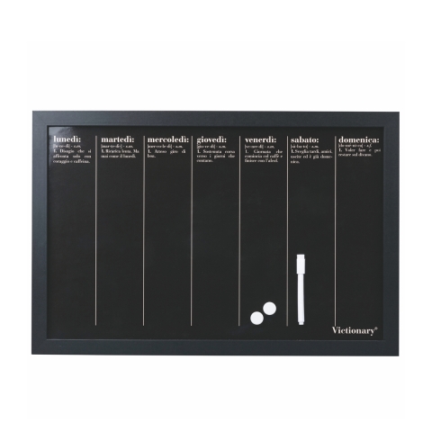 Zwarte magnetische weekplanner horizontaal 40x60cm Week Victionary Aanbieding