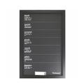 Zwarte verticale weekplanner 40x60cm met krijtjes Victionary Week Aanbieding