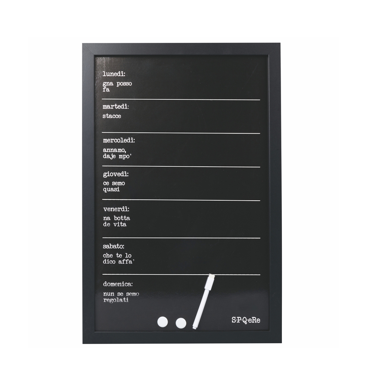 Magnetisch memobord voor aan de muur, wekelijkse agenda 60x40 Week SPQeRe Aanbieding Magnetisch memobord voor aan de muur, wekelijkse agenda 60x40 Week SPQeRe Aanbieding
