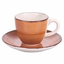 Set van 6 kleurrijke koffiekopjes met schoteltjes design Baita Catalogus