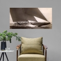 Vintage zeilboot kunstwerk J Class Sailboat, 1934 Edwin Levick Korting