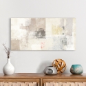 Abstract schilderij beige en wit op canvas Natural Ludwig Maun Verkoop