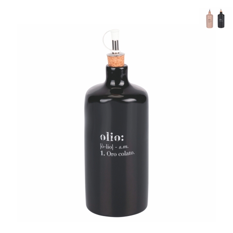 Keramische oliefles 866 ml met kurkdop en schenktuit Victionary Aanbieding