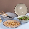 Set van 2 saladeschalen groot en klein voor tafel in aardewerk 4 Tinten Verkoop