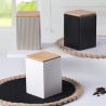 Grote keukenpot 10x10x14,5 cm van gres met deksel 1080ml Modern Keuze