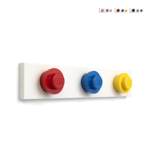 LEGO muurkapstok met 3 gekleurde ronde haken Aanbieding