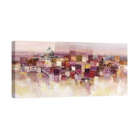 Canvas schilderij abstract modern Sognando Roma Luigi Florio Aanbieding