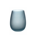 Set glazen in blauw glas met ijseffect 600ml Happy Hour Ocean Korting