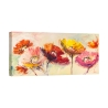 Gekleurd bloemenkunstwerk op canvasdoek Nel vento Luigi Florio Aanbieding