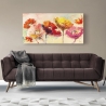 Gekleurd bloemenkunstwerk op canvasdoek Nel vento Luigi Florio Korting