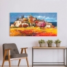 Canvas schilderij landschapsweergave kustdorp Luigi Florio Verkoop