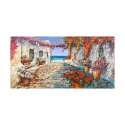 Canvas kunstwerk mediterraan kustdorp Piazzetta Luigi Florio Aanbod