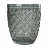 Set van 6 waterglazen in transparant gekleurd glas grijs Castle Stone Model
