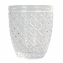 Set van 6 waterglazen in transparant gekleurd glas grijs Castle Stone Afmetingen