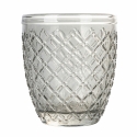 Set van 6 waterglazen in transparant gekleurd glas grijs Castle Stone Prijs