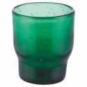 Set van 6 handgemaakte waterglazen van gekleurd groen glas Unico Greenery Voorraad