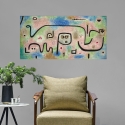 Abstrakt schilderij op canvas kleurrijk Insula Dulcamara Paul Klee Verkoop