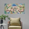 Abstrakt schilderij op canvas kleurrijk Insula Dulcamara Paul Klee Verkoop