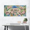 Abstrakt schilderij op canvas kleurrijk Insula Dulcamara Paul Klee Korting