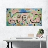 Abstrakt schilderij op canvas kleurrijk Insula Dulcamara Paul Klee Korting