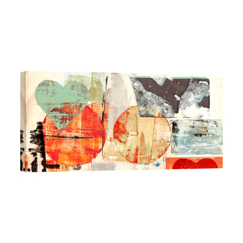 Moderne abstracte canvas schilderij Pop Love 1 Peter Winkel Aanbieding