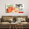 Moderne abstracte canvas schilderij Pop Love 1 Peter Winkel Verkoop