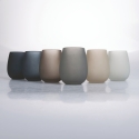 Set van 6 drinkglazen druppelvorm 600 ml grijs Happy Hour Stones Verkoop