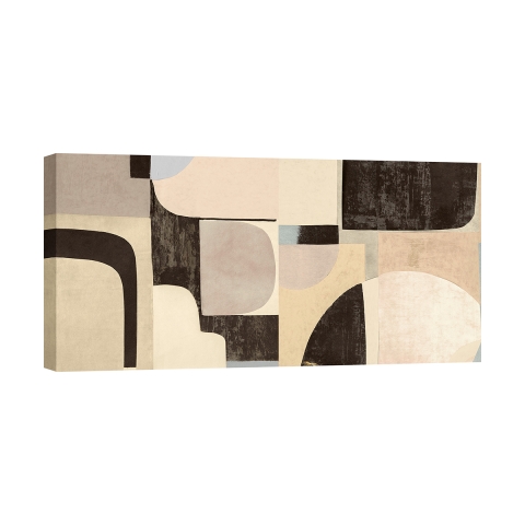 Abstract geometrisch schilderij op canvas Pale Winter Steve Roja Aanbieding