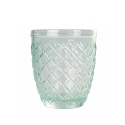 Set van 6 doorzichtige blauwe glazen tafelbekers Castle Ocean Voorraad