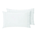Set van 2 kussenslopen 50x80 cm van wit katoen met flap Toronto Aanbieding