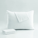 Set van 2 witte katoenen kussenhoezen 50x80cm met rits Dallas Verkoop