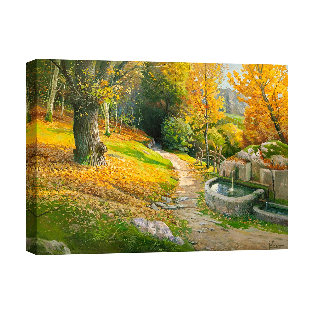 Canvas schilderij landschap Ristoro sul sentiero Adriano Galasso Aanbieding