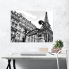 Zwart-wit canvas kunstprint Metropolitain Paris Pangea Images Verkoop