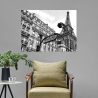 Zwart-wit canvas kunstprint Metropolitain Paris Pangea Images Korting