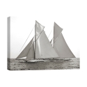 Zwart-wit afdruk op canvas zeilboot Columbia & Shamrock 1901 Aanbieding