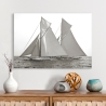 Zwart-wit afdruk op canvas zeilboot Columbia & Shamrock 1901 Verkoop