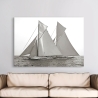 Zwart-wit afdruk op canvas zeilboot Columbia & Shamrock 1901 Korting