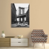 Zwart-wit canvasafdruk By the Manhattan Bridge Gasoline Images Verkoop