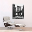 Zwart-wit canvasafdruk By the Manhattan Bridge Gasoline Images Korting