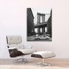 Zwart-wit canvasafdruk By the Manhattan Bridge Gasoline Images Korting