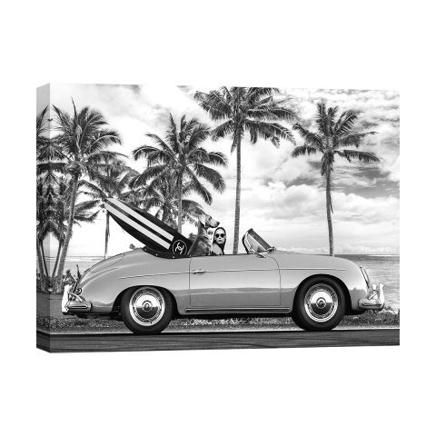 Zwart-wit canvasprint California Julian Lauren Aanbieding