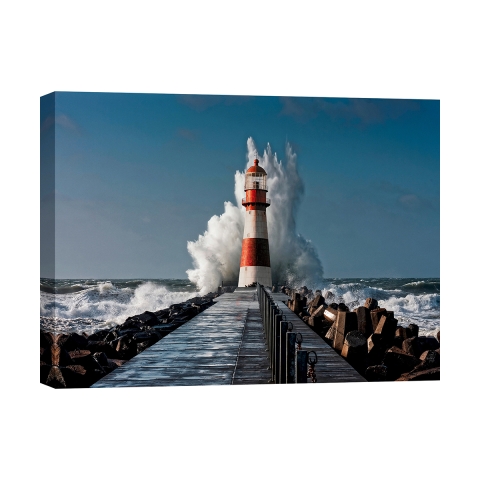 Foto op canvas Zeevuurtoren aan de Middellandse Zee Aanbieding