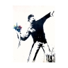 Canvas schilderij moderne street art Vredesboodschap Banksy Aanbod