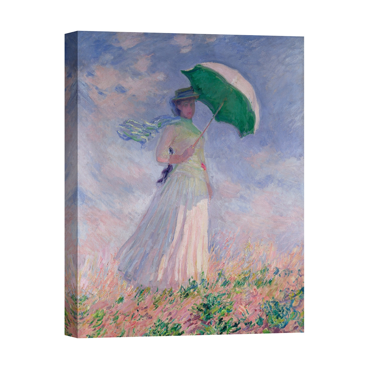 Schilderij op canvas - Vrouw met parasol Claude Monet Aanbieding
