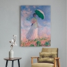 Schilderij op canvas - Vrouw met parasol Claude Monet Korting